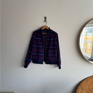 Tommy Hilfiger medium Plaid Bomber Jacket - Navy and Pink